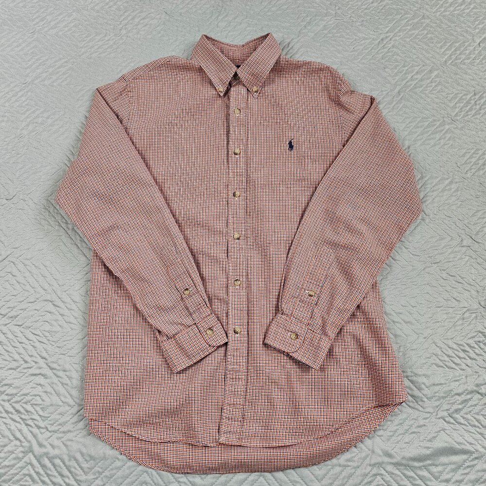Ralph Lauren Shirt Mens L Multicolor Plaid Vintage 90's Button Up Lot Of 2 - Picture 2 of 12